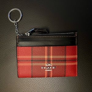 Coach Tartan Plaid Coin Purse/Card Holder